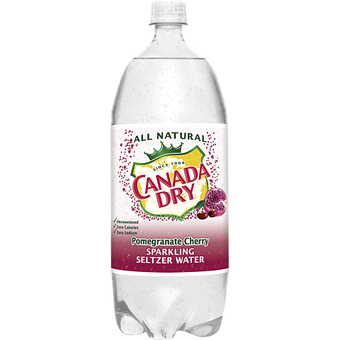 Canada Dry Pomegranate Cherry Seltzer 2L Plastic Bottle