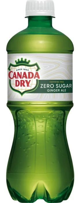 Canada Dry Zero Ginger Ale 20z Plastic Bottle