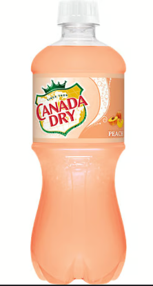 Canada Dry Peach 20z Plastic Bottle