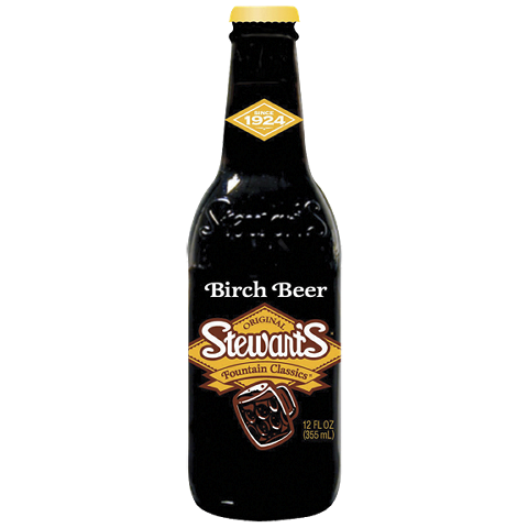 Stewarts Birch Beer 12oz Glass Bottle