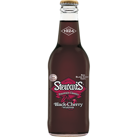 Stewarts Black Cherry 12oz Glass Bottle