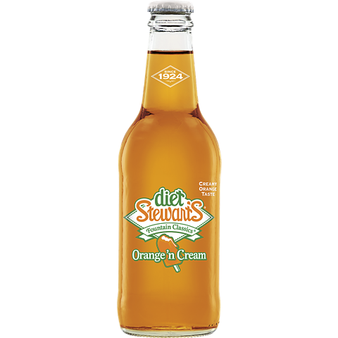 Stewarts Diet Orange 'N Cream 12oz Glass Bottle